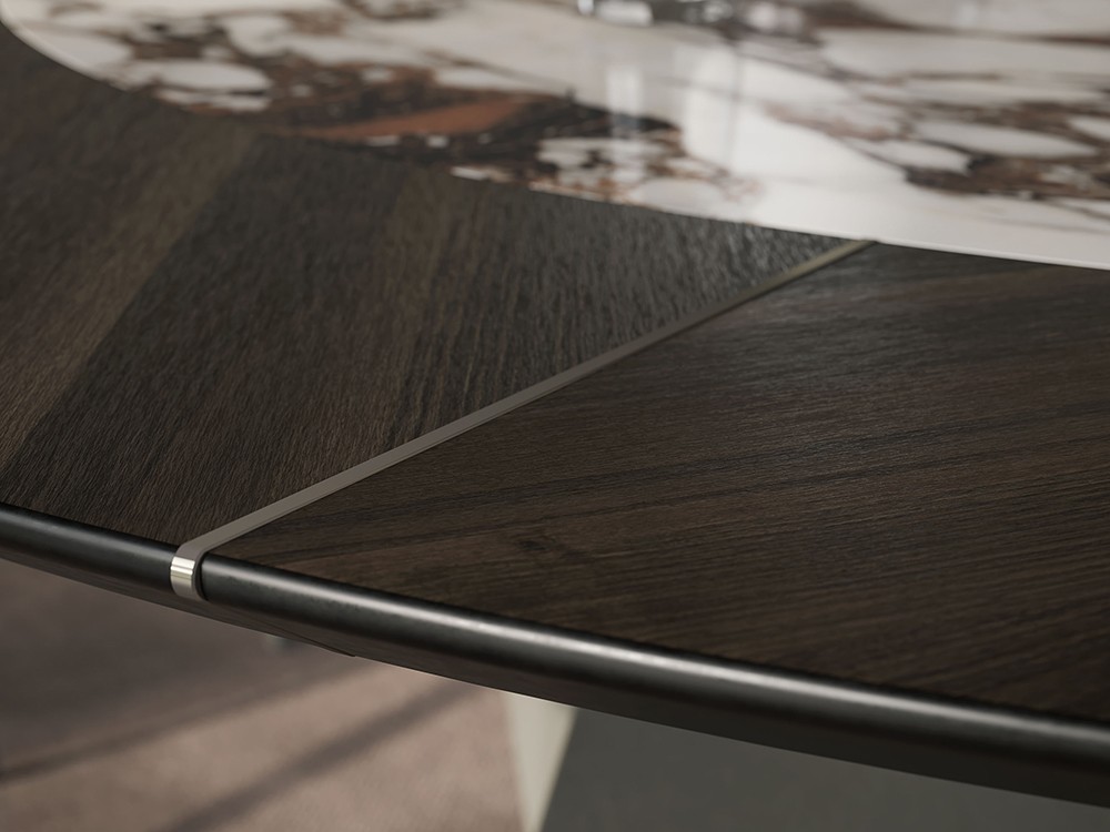 Mesa de comedor redonda Senator Ker-wood con o sin pieza móvil de Cattelan - 4