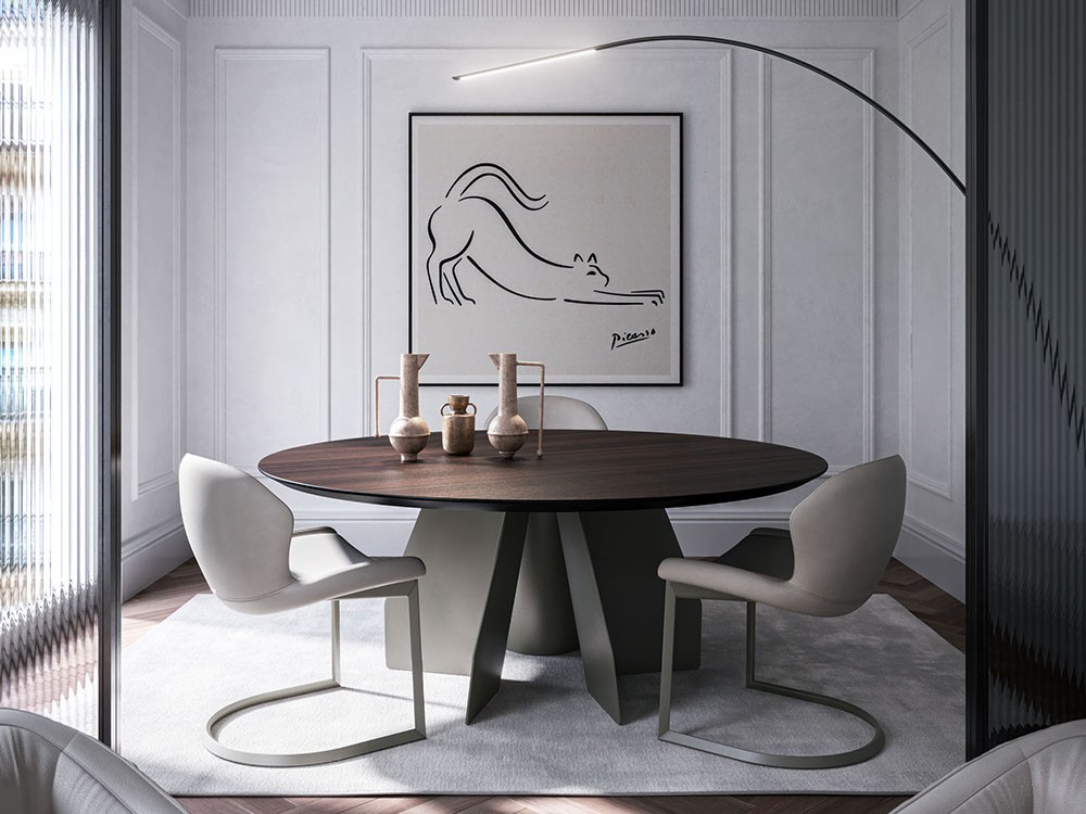 Mesa fija redonda de comedor Senator Round de Cattelan - 1