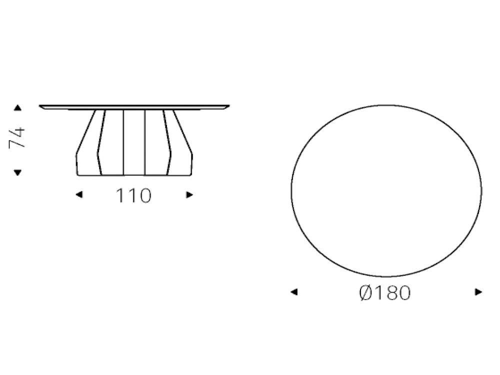 Mesa fija redonda de comedor Senator Round de Cattelan - 4