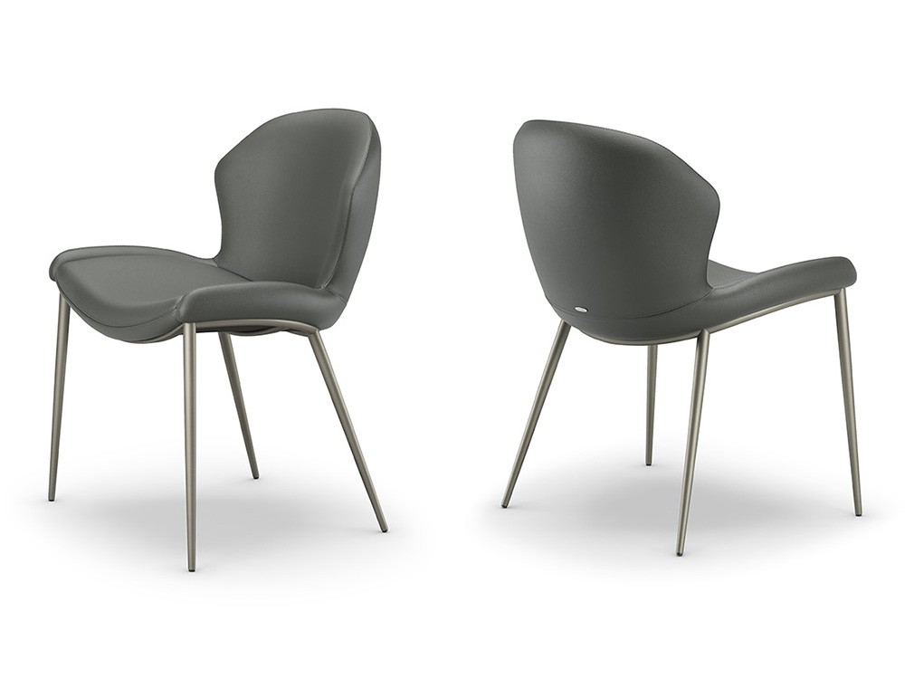 Silla Rachel ML tapizada en ecopiel de Cattelan Italia - 5