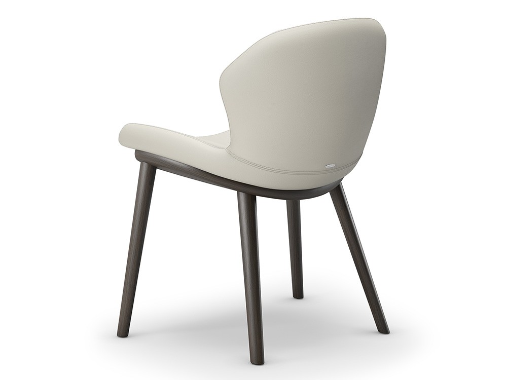 Silla de comedor Rachel Wood tapizada en ecopiel de Cattelan - 4