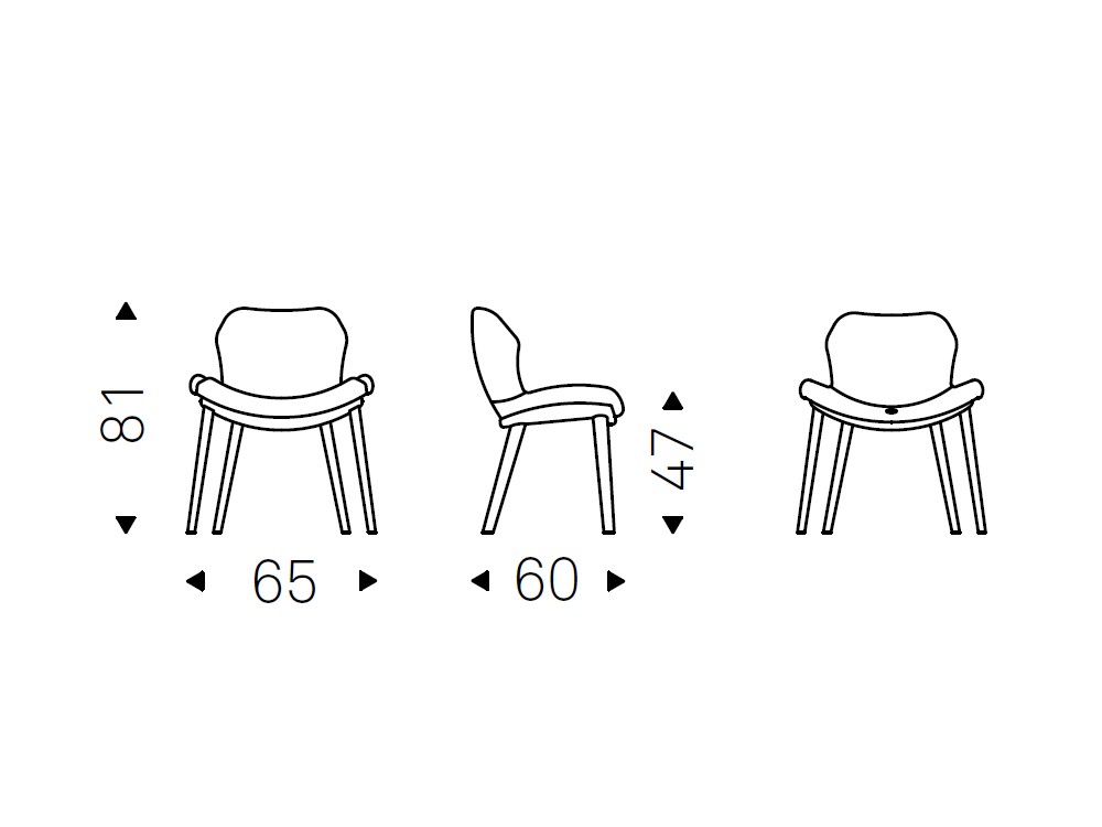 Silla de comedor Rachel Wood tapizada en ecopiel de Cattelan - 5