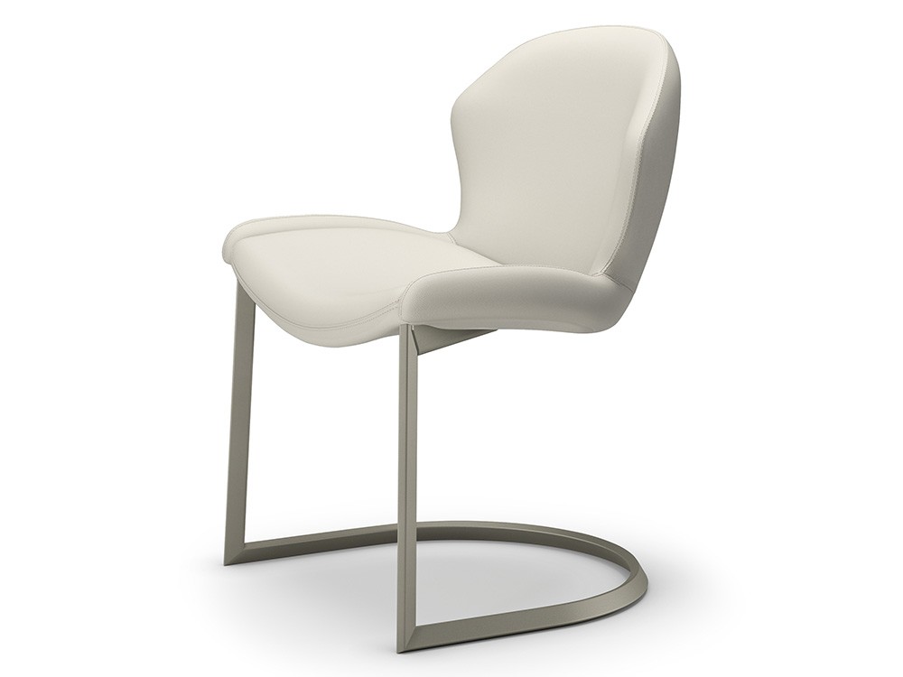 Silla Rachel Cantilever tapizada en ecopiel de Cattelan Italia - 2