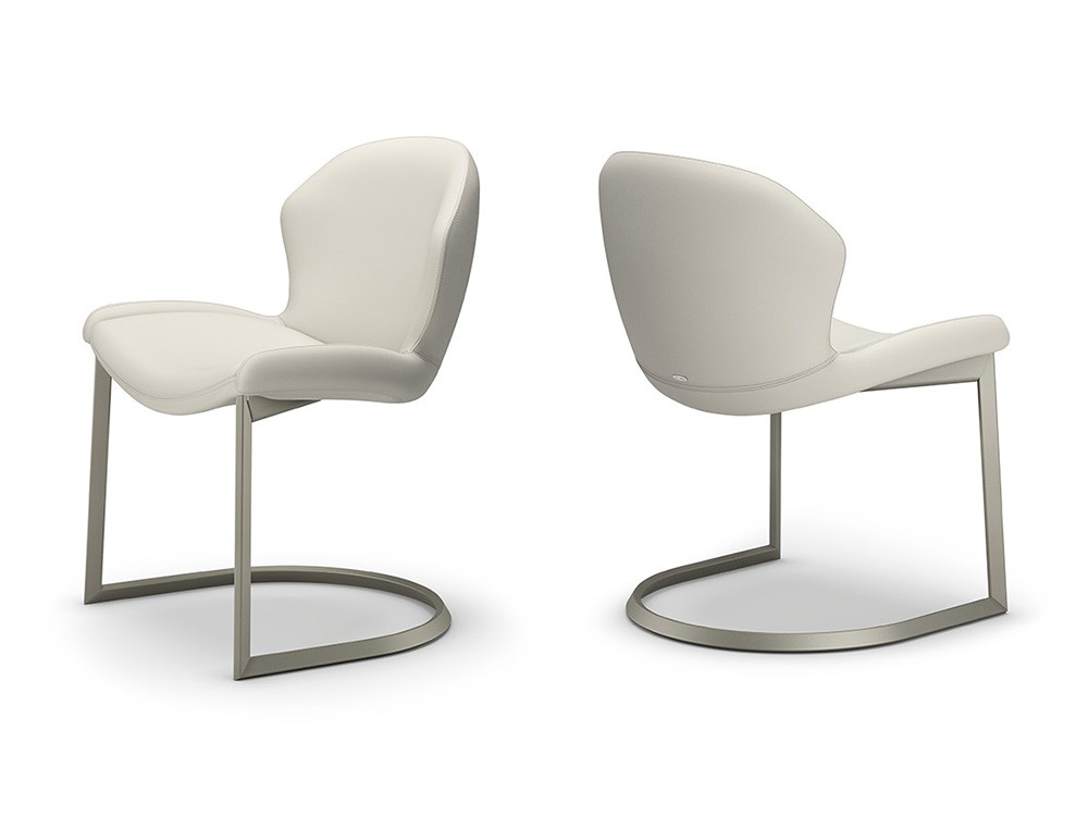 Silla Rachel Cantilever tapizada en ecopiel de Cattelan Italia - 4