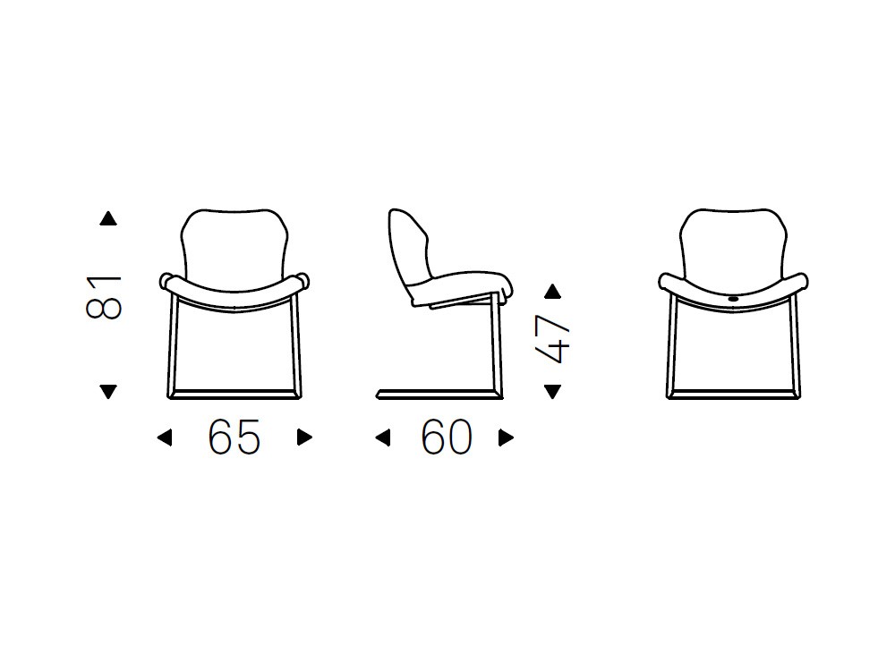 Silla Rachel Cantilever tapizada en ecopiel de Cattelan Italia - 5