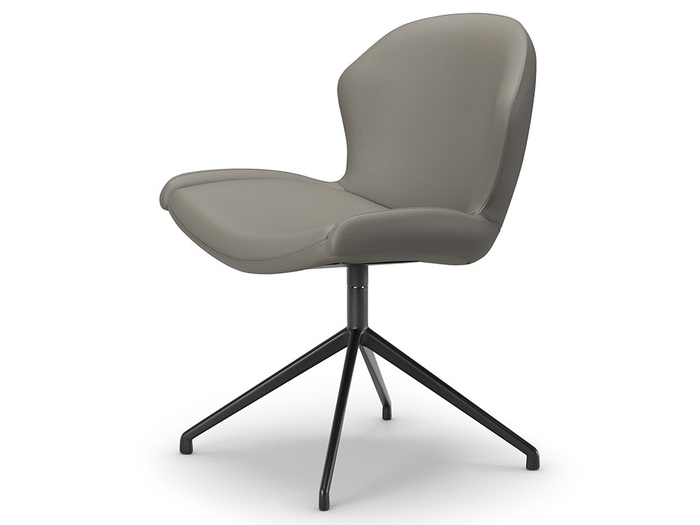 Silla giratoria Rachel Turn tapizada en ecopiel de Cattelan Italia - 2