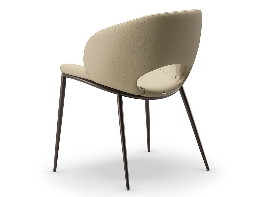 Silla de comedor Miranda ML tapizada en ecopiel de Cattelan Italia - 3
