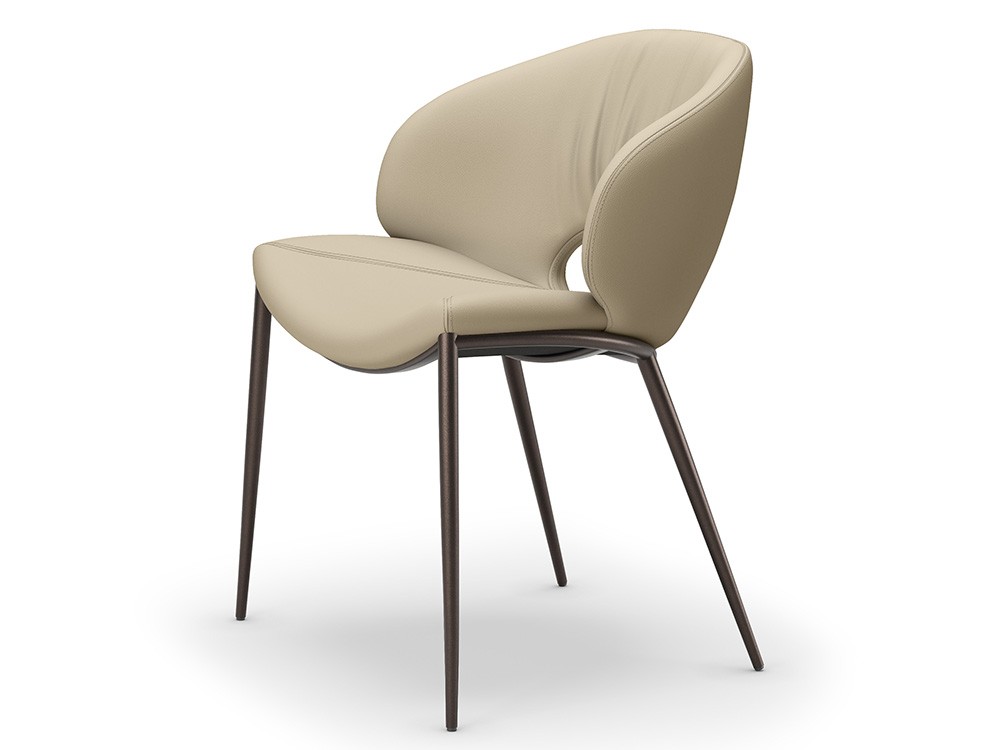 Silla de comedor Miranda ML tapizada en ecopiel de Cattelan Italia - 2