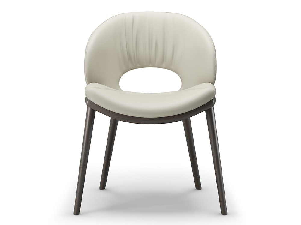 Silla Miranda Wood tapizada en ecopiel de Cattelan Italia - 4