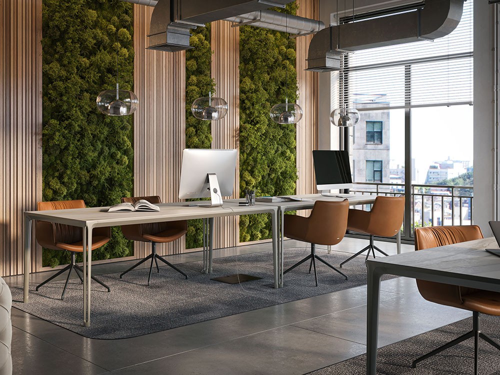 Silla giratoria Rhonda Turn tapizada en ecopiel de Cattelan - 5