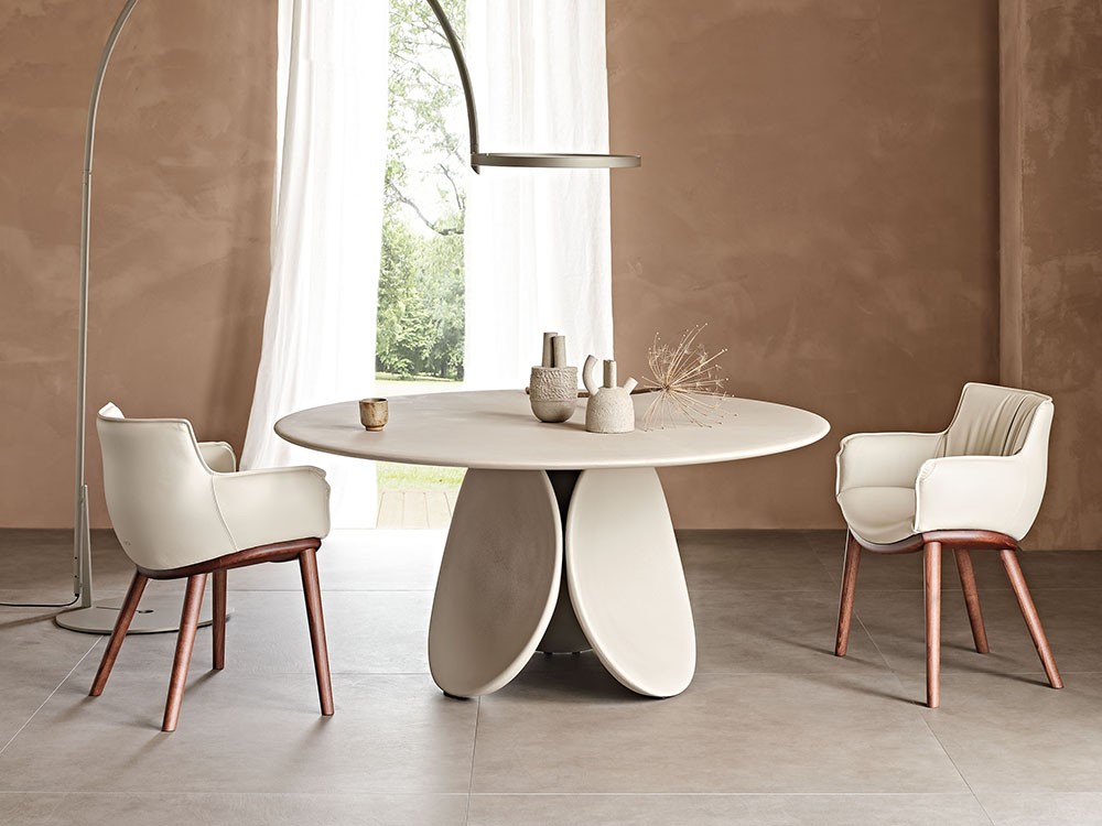 Silla Rhonda Wood tapizada en ecopiel de Cattelan Italia - 2