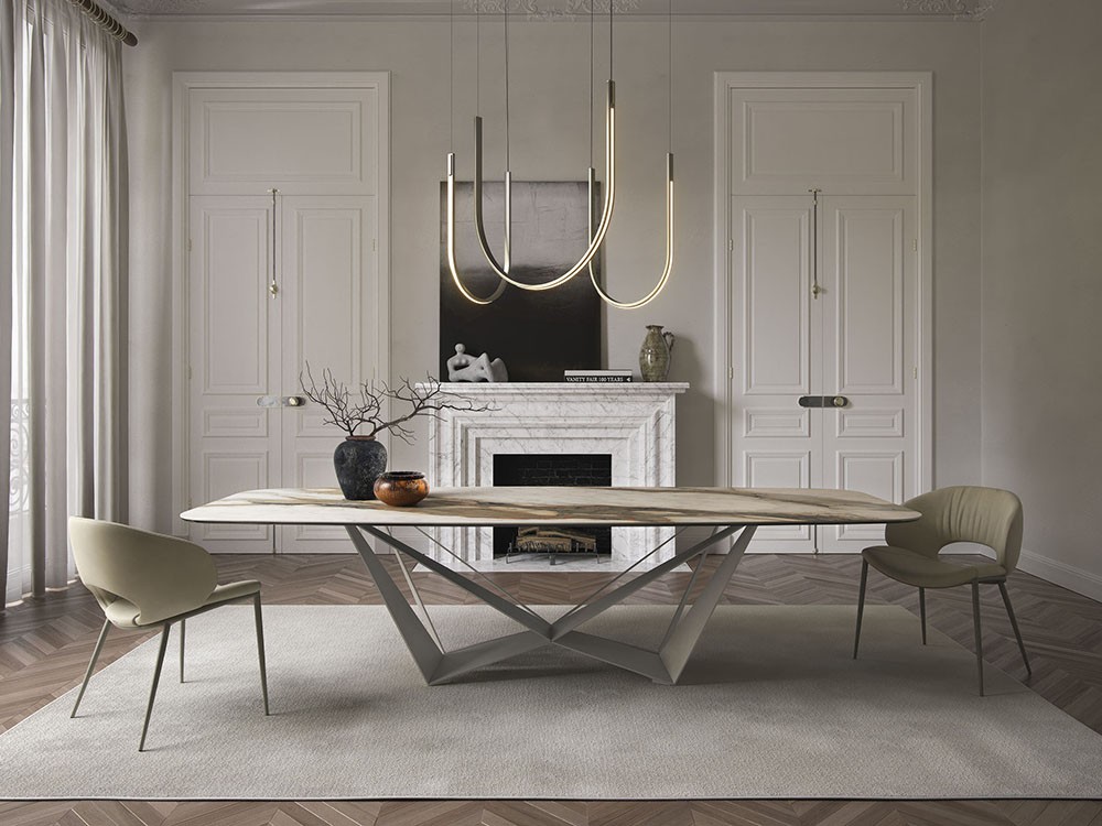 Silla de comedor Miranda ML tapizada en ecopiel de Cattelan Italia - 8