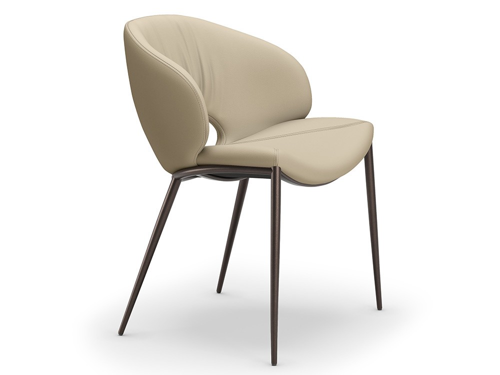 Silla de comedor Miranda ML tapizada en ecopiel de Cattelan Italia - 9