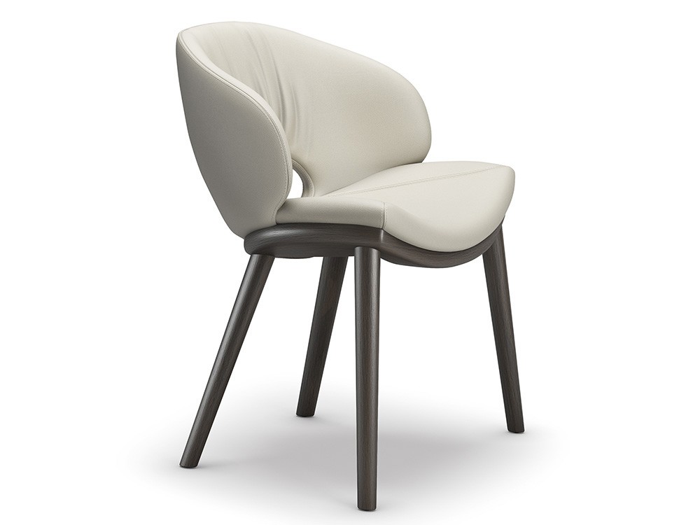 Silla Miranda Wood tapizada en ecopiel de Cattelan Italia - 9