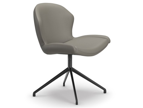 Silla giratoria Rachel Turn tapizada en ecopiel de Cattelan Italia - 8