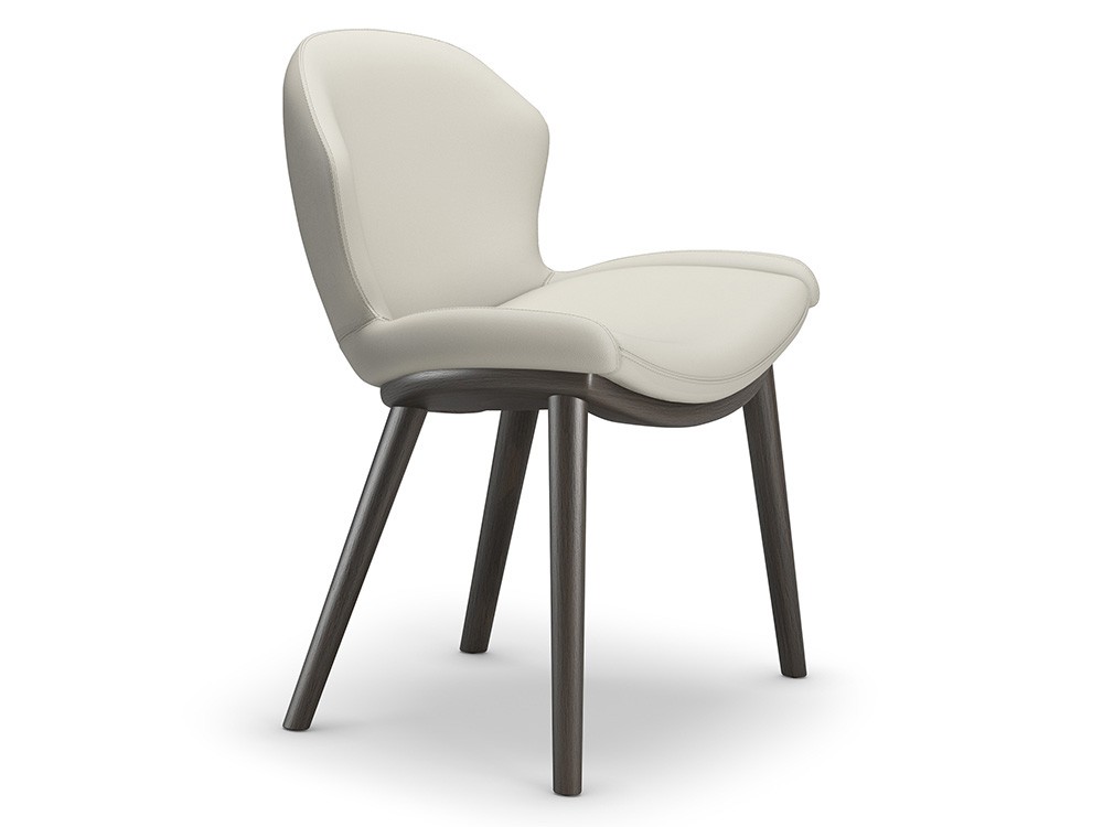 Silla de comedor Rachel Wood tapizada en ecopiel de Cattelan - 7