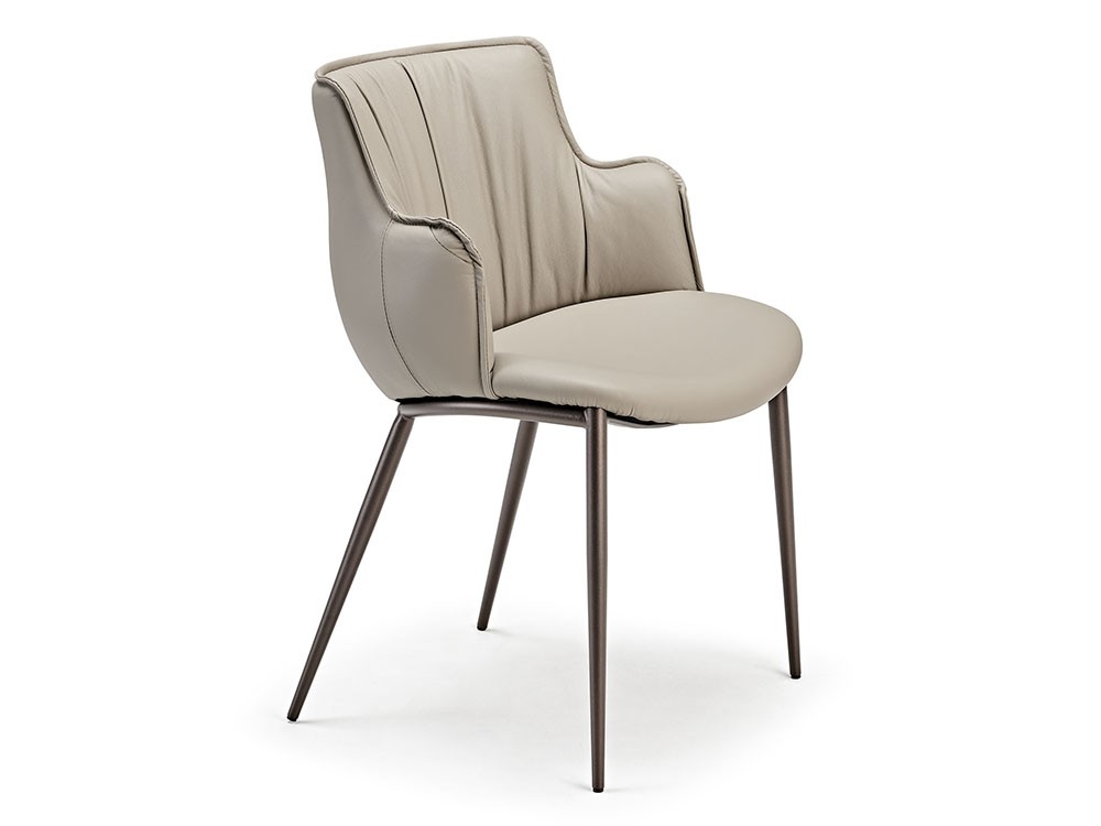 Silla de comedor Rihanna tapizada en ecopiel de Cattelan Italia - 1