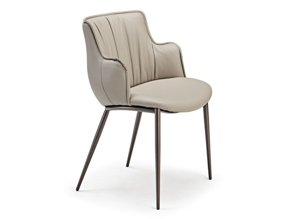 Silla de comedor Rihanna tapizada en ecopiel de Cattelan Italia - 1