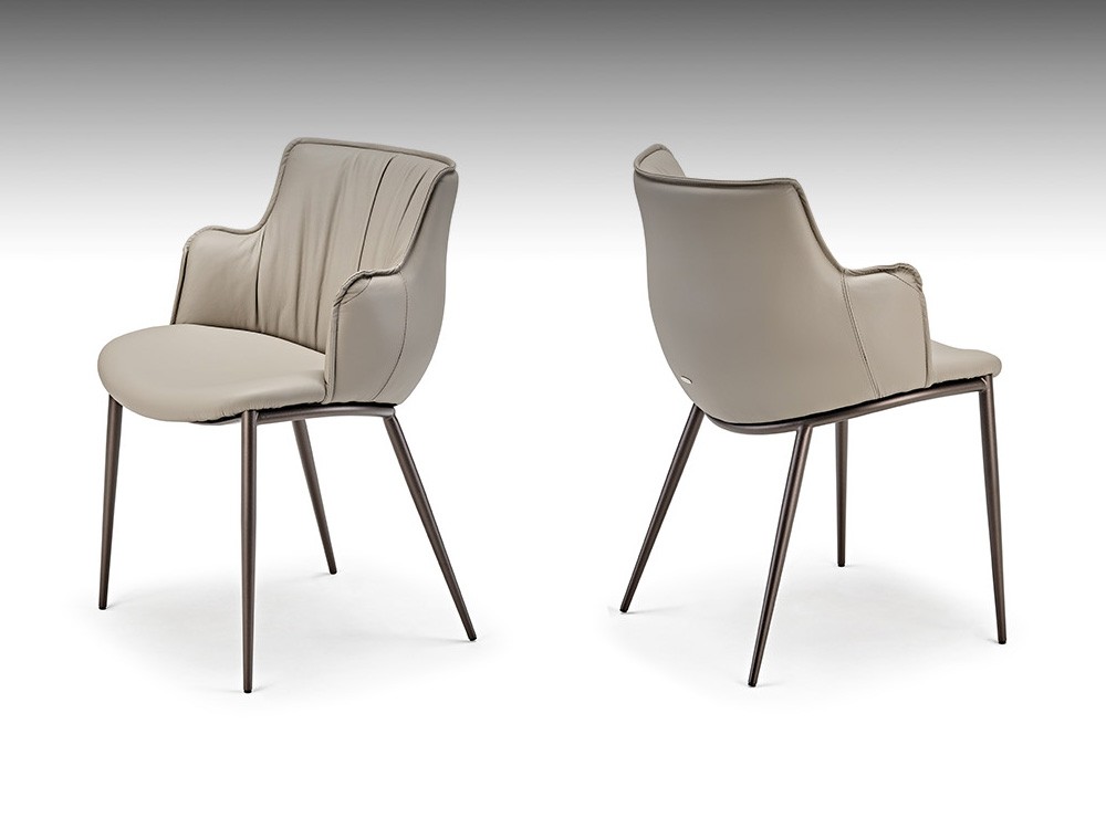 Silla de comedor Rihanna tapizada en ecopiel de Cattelan Italia - 3