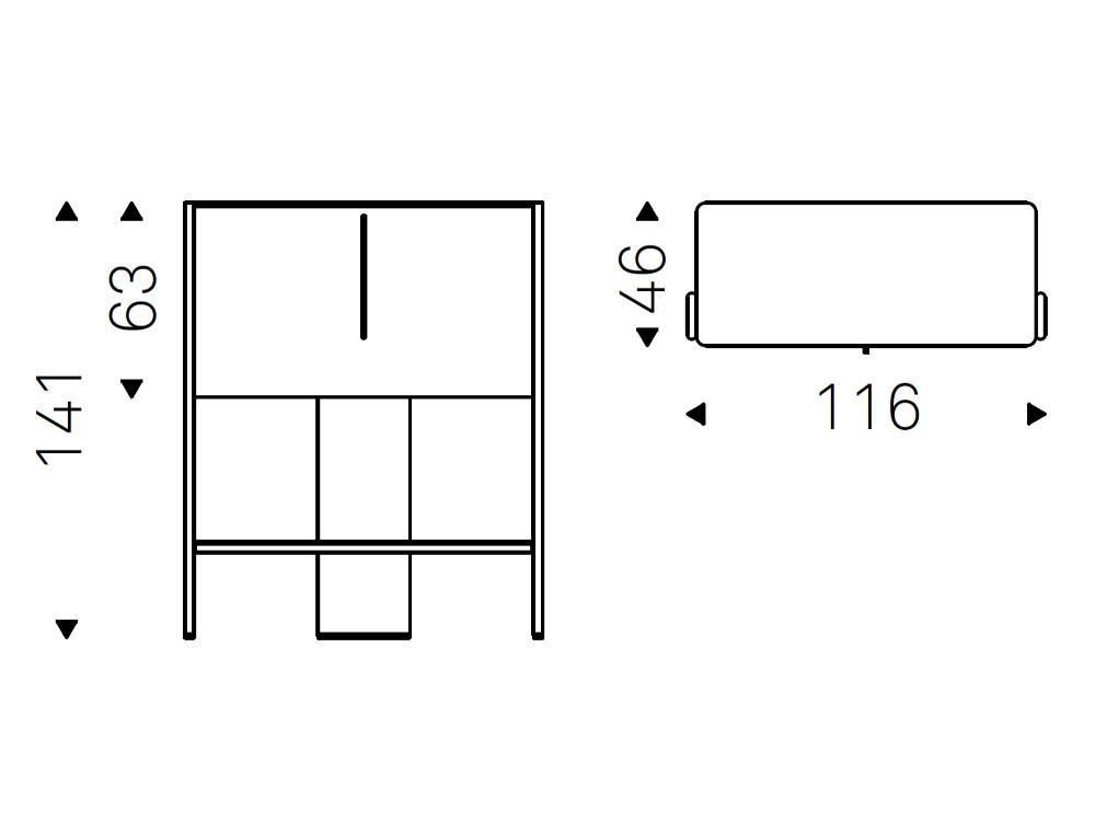 Aparador mueble bar Cremona de Cattelan Italia - 7