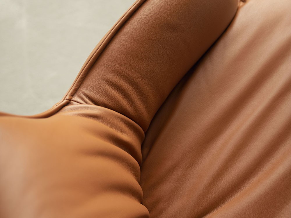 Sillón giratorio Rhonda Lounge tapizado en ecopiel de Cattelan Italia - 11