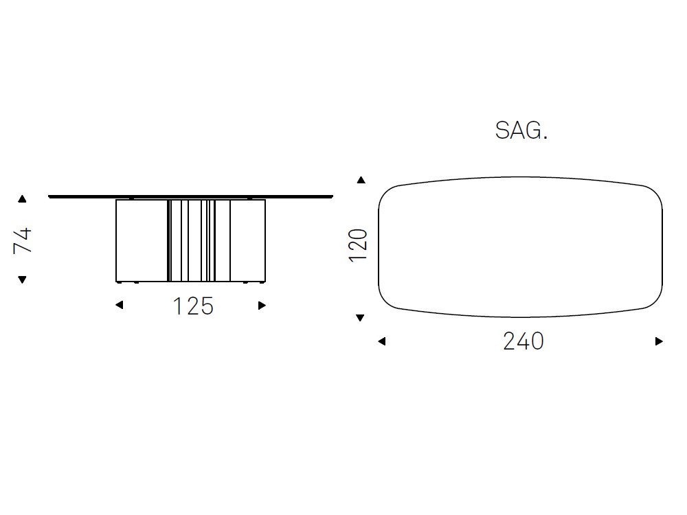 Mesa fija de comedor Papel Keramik de Cattelan Italia - 9