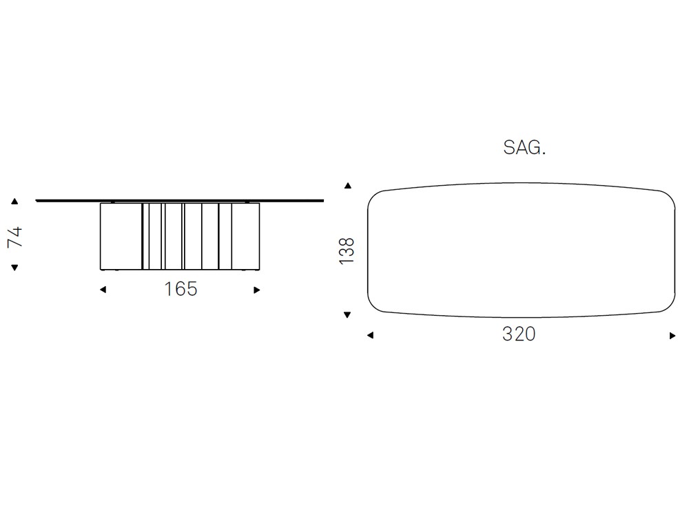 Mesa fija de comedor Papel Keramik de Cattelan Italia - 13