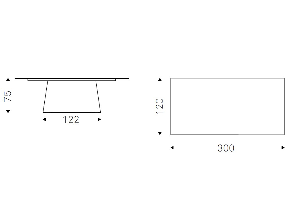 Mesa fija de comedor Napoleon Keramik con base y sobre cerámico de Cattelan Italia - 10