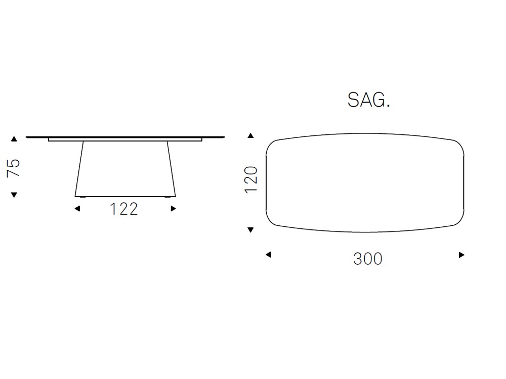 Mesa fija de comedor Napoleon Keramik con base y sobre cerámico de Cattelan Italia - 11
