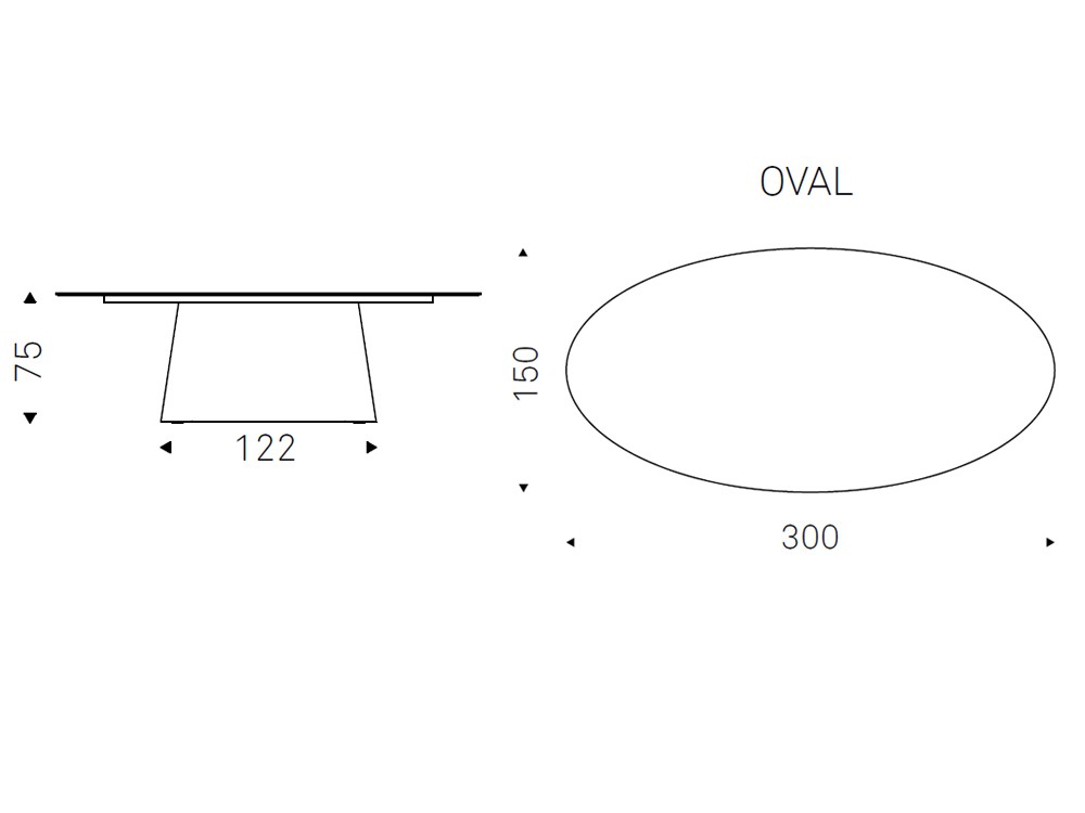 Mesa fija de comedor Napoleon Keramik con base y sobre cerámico de Cattelan Italia - 13