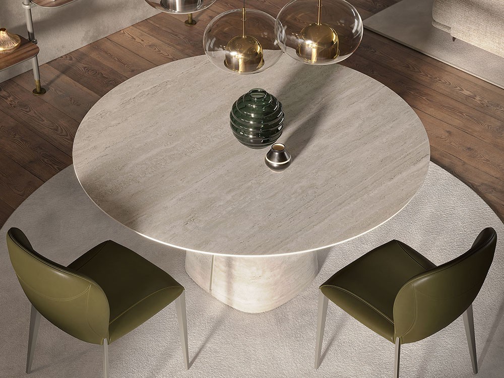 Mesa redonda de comedor Rado Keramik de Cattelan Italia - 2