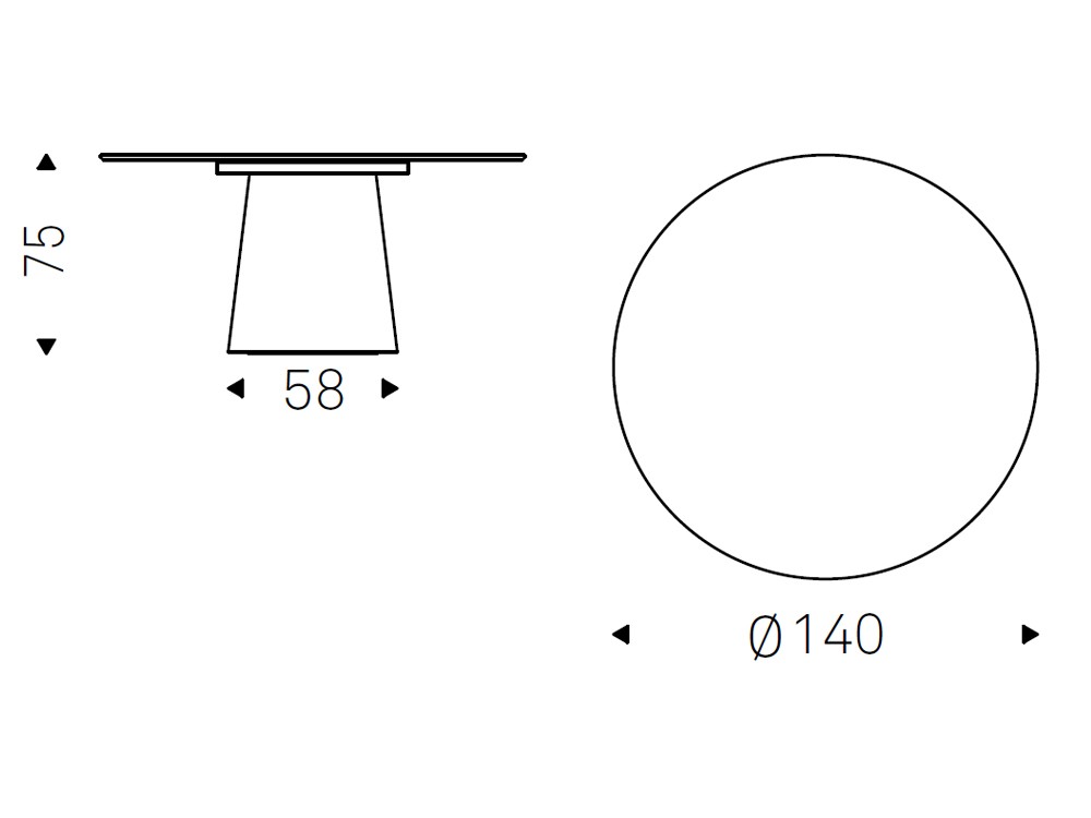 Mesa redonda de comedor Rado Keramik de Cattelan Italia - 5
