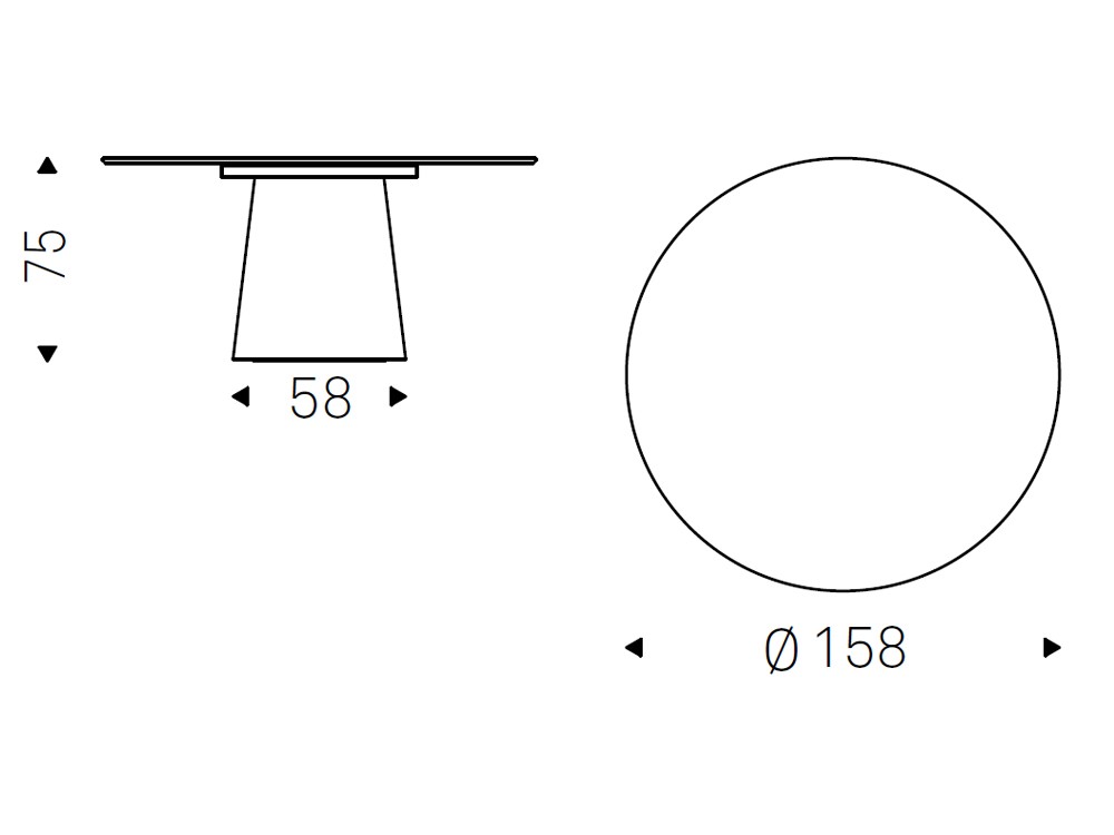 Mesa redonda de comedor Rado Keramik de Cattelan Italia - 6