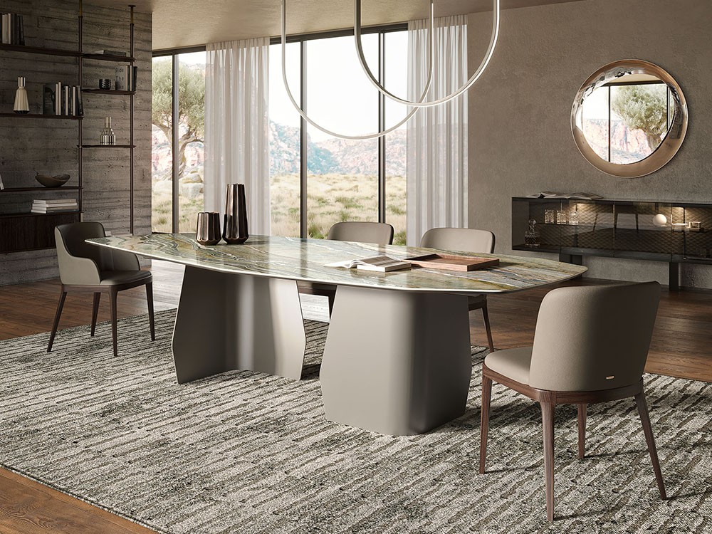 Mesa fija de comedor Senator Keramik de Cattelan Italia - 1