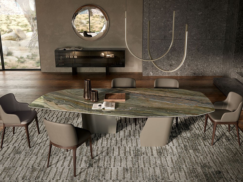 Mesa fija de comedor Senator Keramik de Cattelan Italia - 3