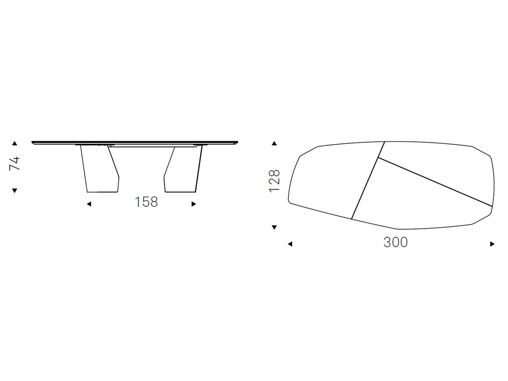 Mesa fija de comedor Senator Wood con sobre de madera de Cattelan Italia - 5