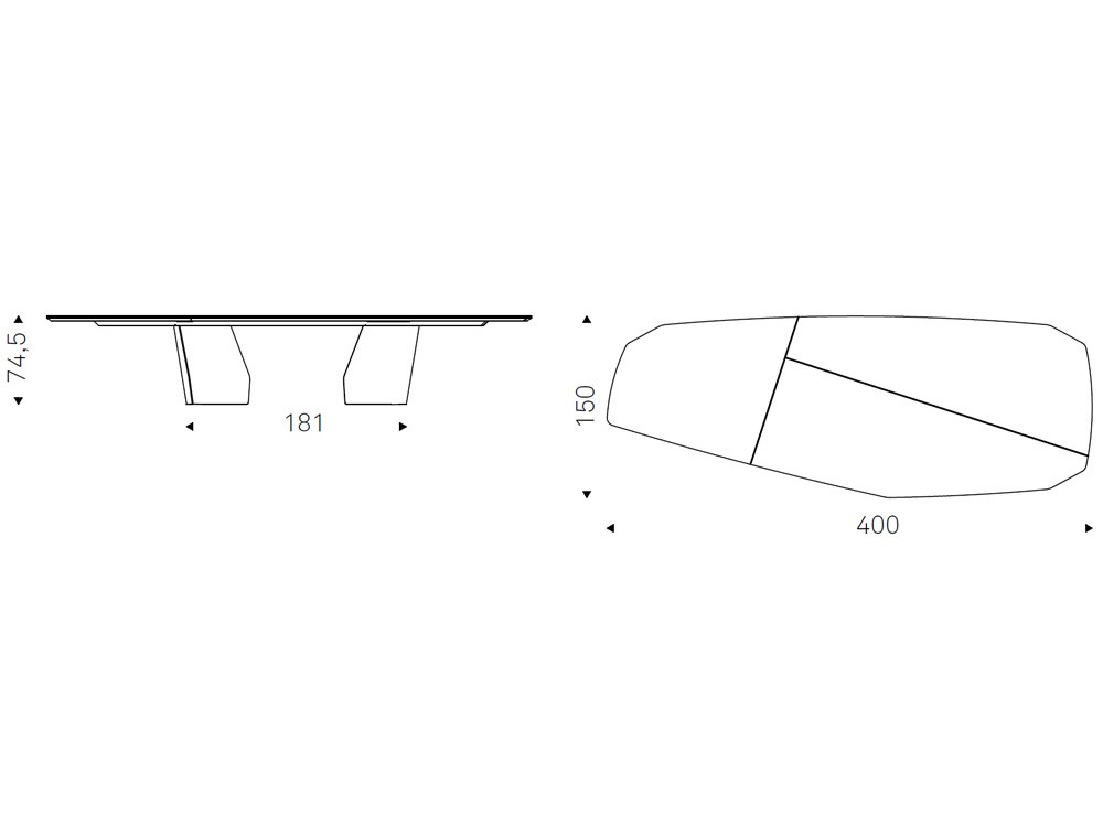 Mesa fija de comedor Senator Wood con sobre de madera de Cattelan Italia - 6