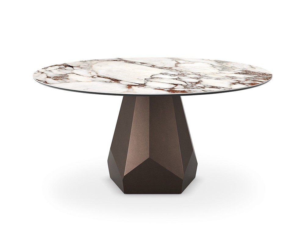 Mesa Zermatt Keramik redonda u ovalada de Cattelan Italia - 2