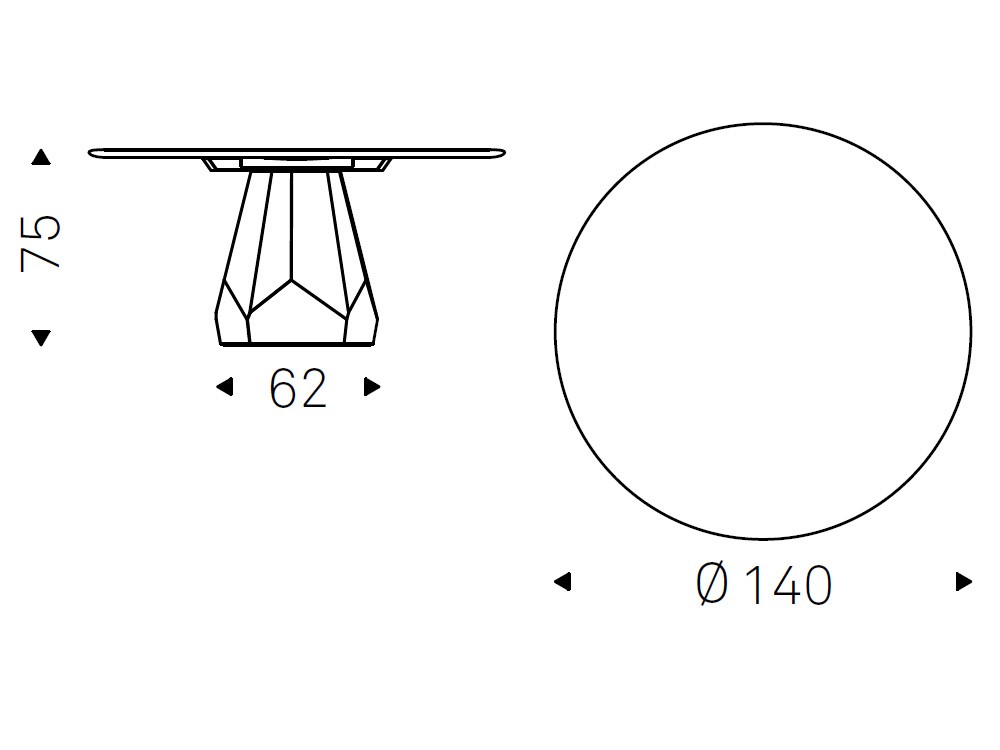 Mesa redonda Zermatt Wood de Cattelan Italia - 3