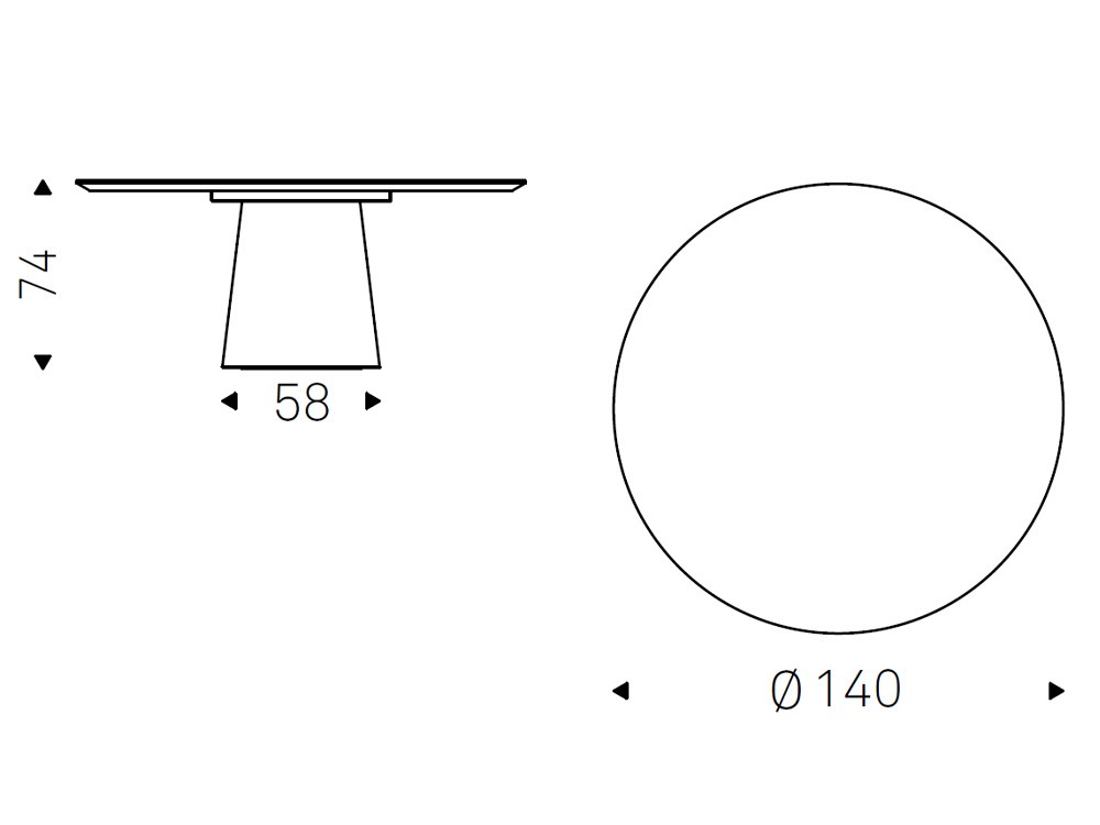 Mesa redonda Rado Wood Round de Cattelan Italia - 4