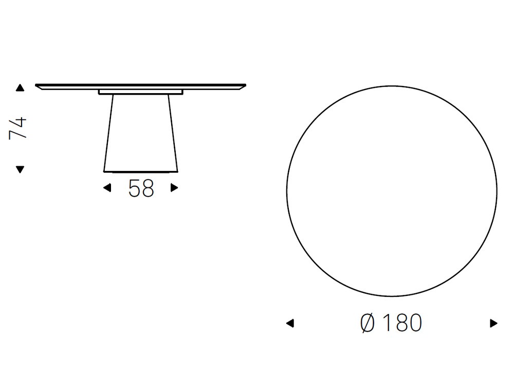 Mesa redonda Rado Wood Round de Cattelan Italia - 6