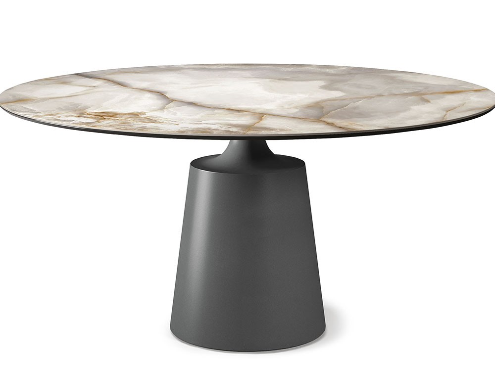 Mesa redonda u ovalada Yoda Keramik de Cattelan Italia - 2
