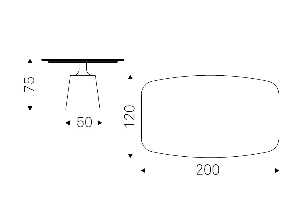 Mesa redonda u ovalada Yoda Keramik de Cattelan Italia - 11