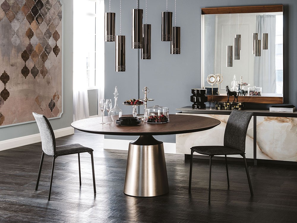 Mesa de comedor redonda Yoda Wood de Cattelan Italia - 4