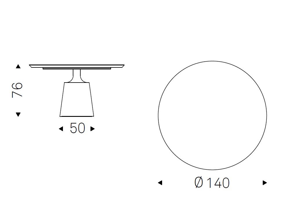 Mesa de comedor redonda Yoda Wood de Cattelan Italia - 5