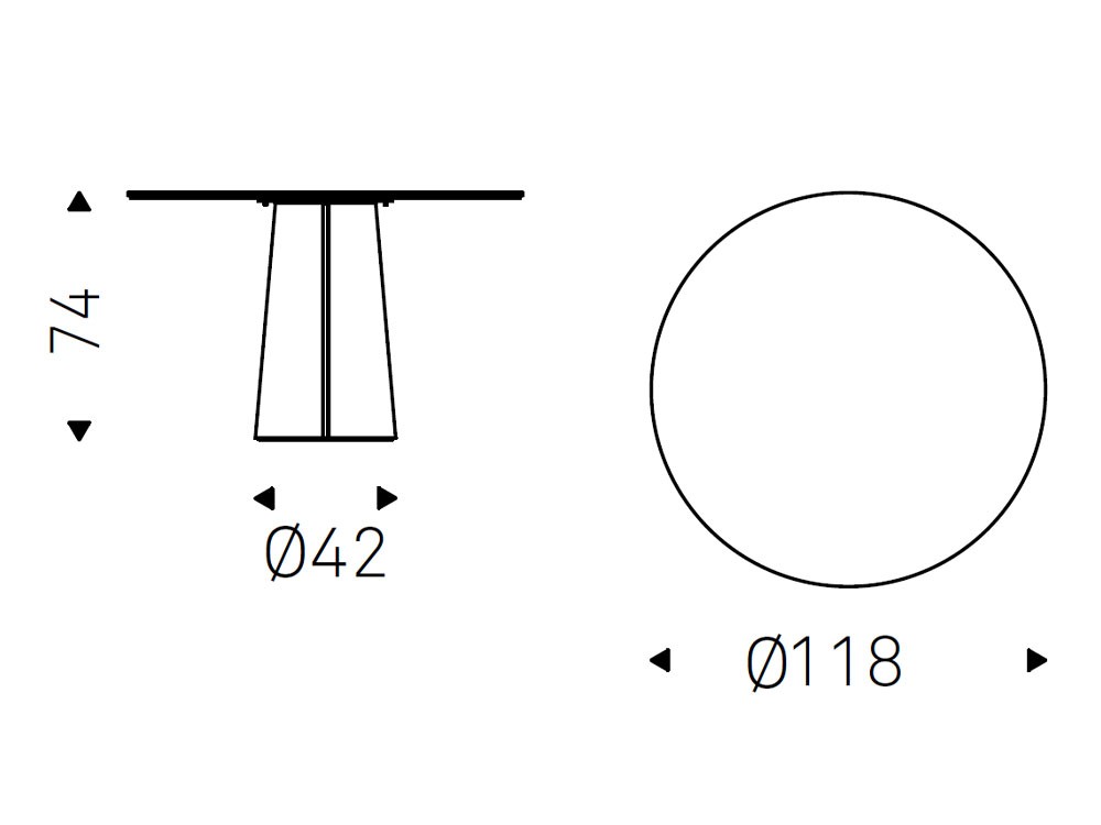 Mesa redonda Cuba Keramik Bistrot de Cattelan Italia - 6