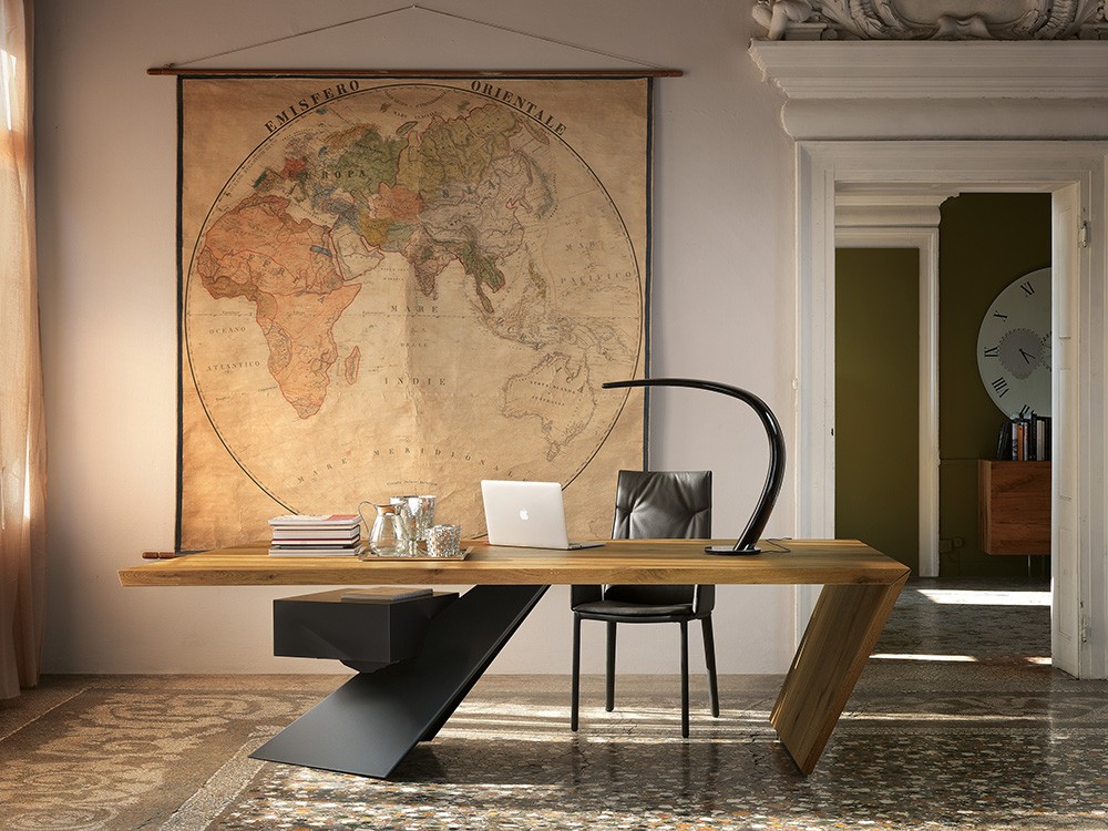 Escritorio Nasdaq de chapa natural Cattelan Italia - 1