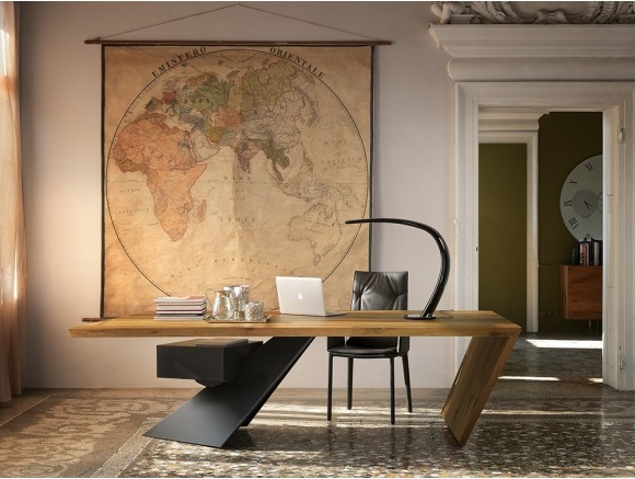 Escritorio Nasdaq de chapa natural Cattelan Italia - 1