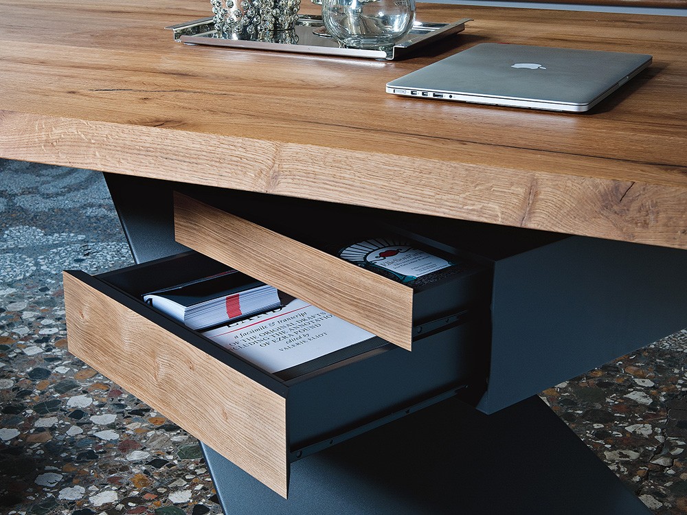 Escritorio Nasdaq de chapa natural Cattelan Italia - 5