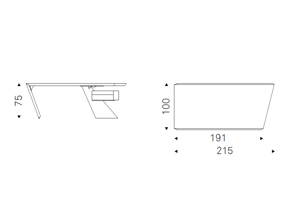 Escritorio Nasdaq de chapa natural Cattelan Italia - 9